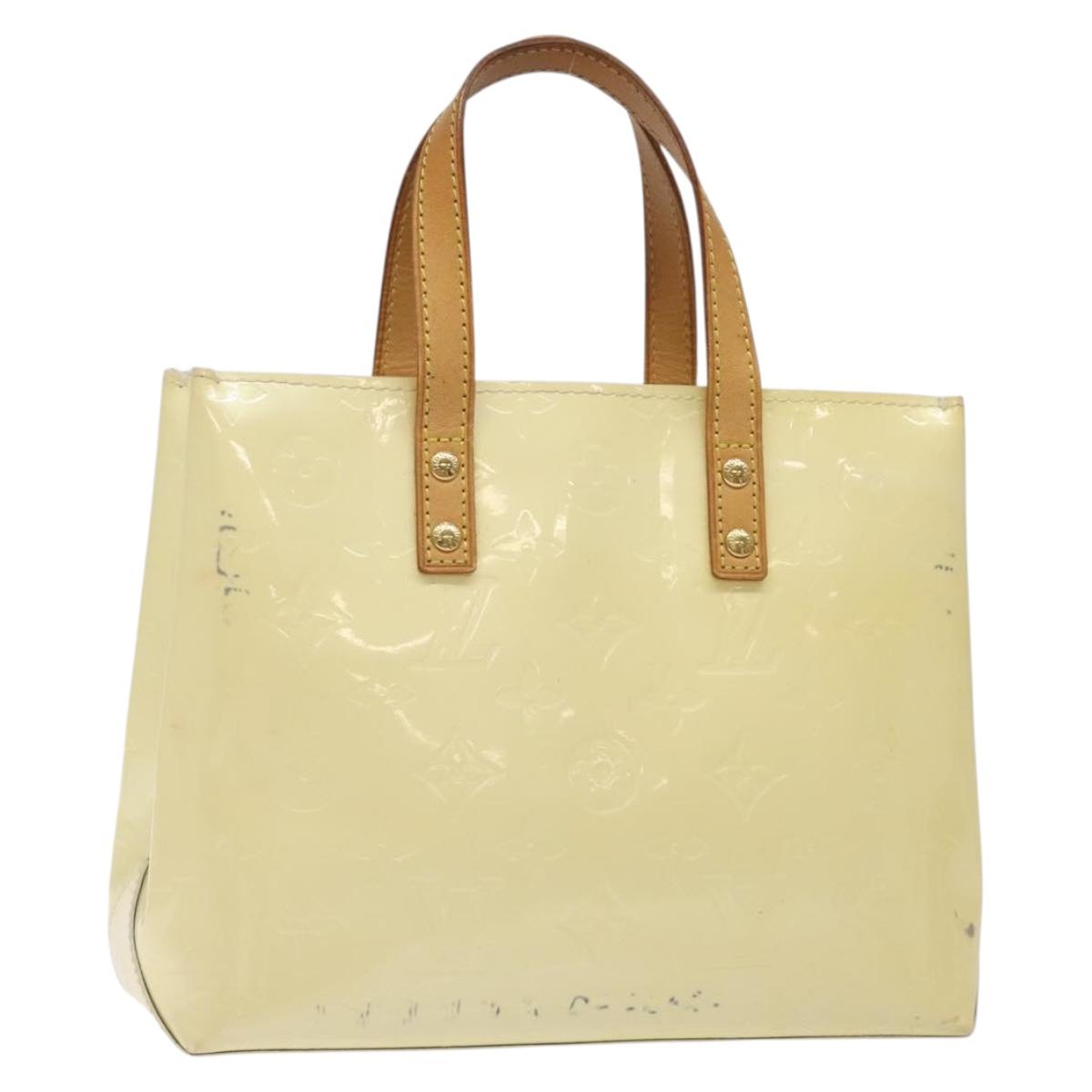 LOUIS VUITTON Monogram Vernis Reade PM Hand Bag Perle M91336 LV Auth ep9475