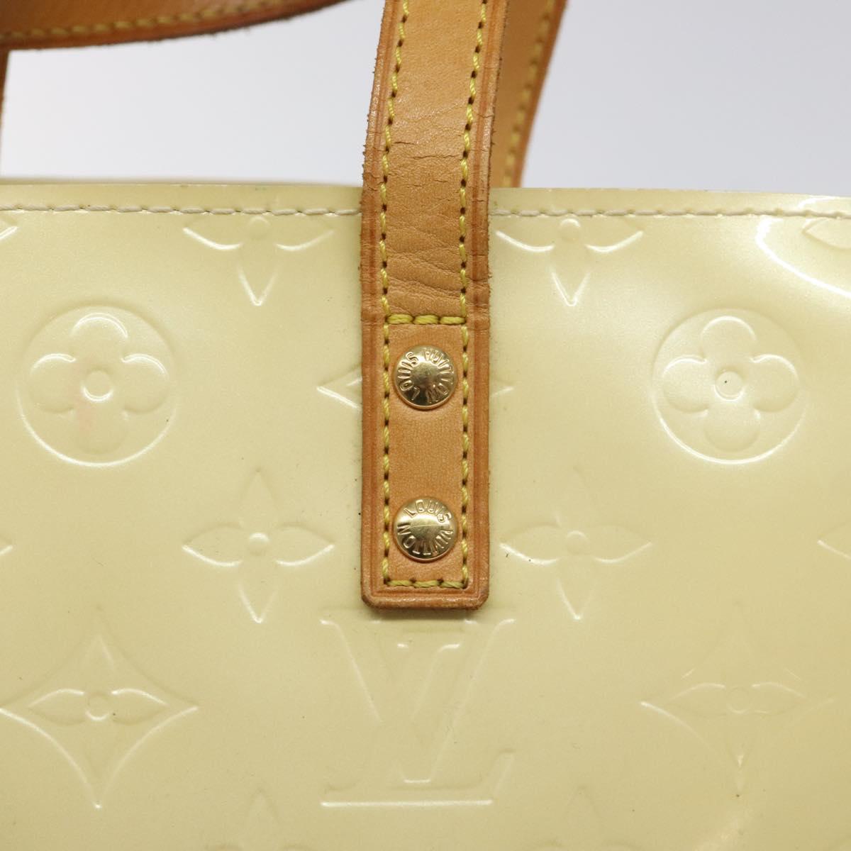 LOUIS VUITTON Monogram Vernis Reade PM Hand Bag Perle M91336 LV Auth ep9475