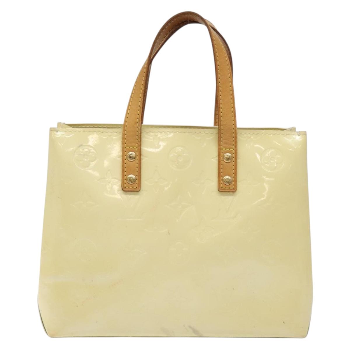 LOUIS VUITTON Monogram Vernis Reade PM Hand Bag Perle M91336 LV Auth ep9475