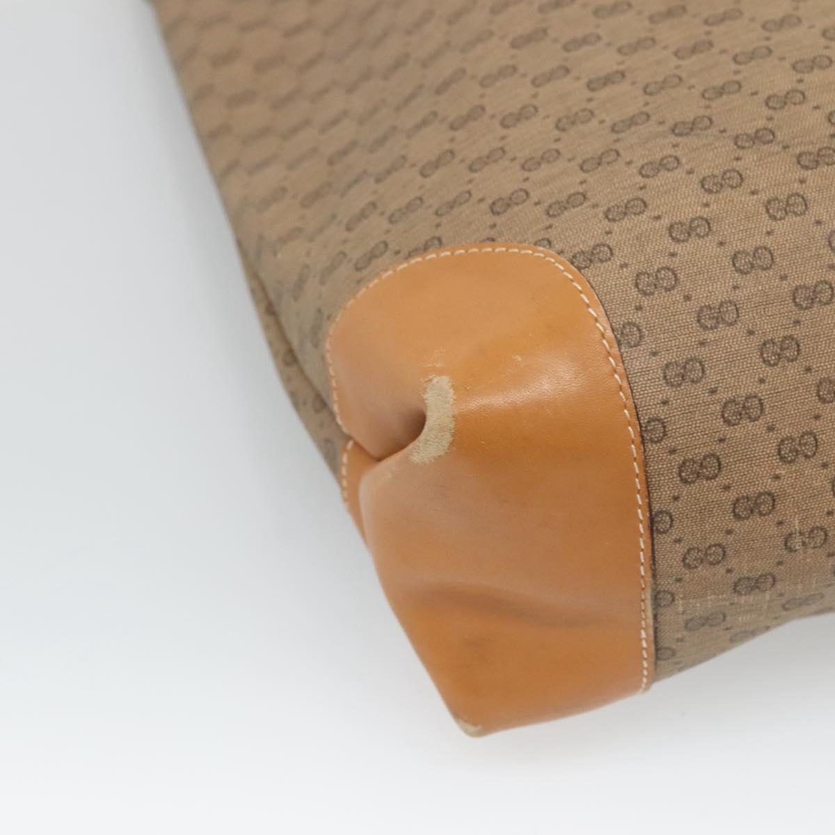 GUCCI Micro GG Supreme Web Sherry Line Bag PVC Beige Gold Auth ep9489