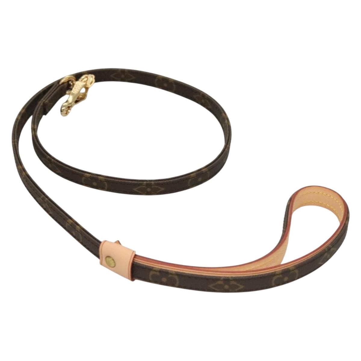 LOUIS VUITTON Monogram Less Baxter MM Dog Leash M58056 LV Auth ep9522V