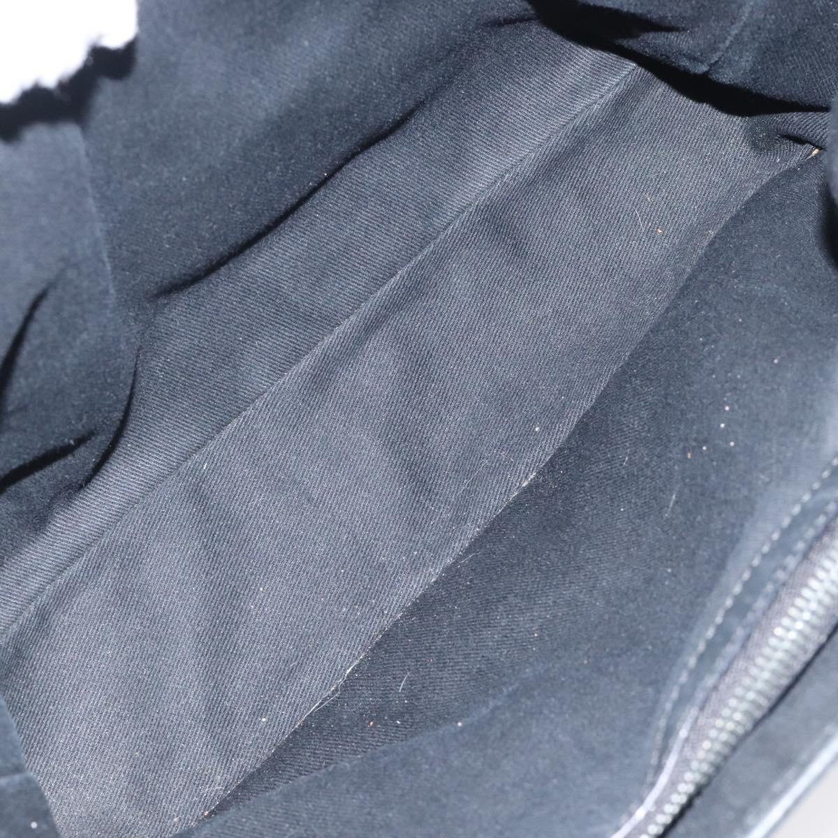 CELINE C Macadam Canvas Boogie bag Hand Bag Black Silver Auth ep9525