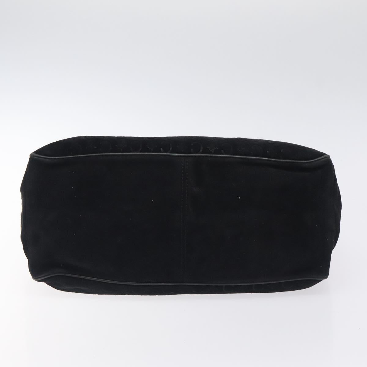 CELINE C Macadam Canvas Boogie bag Hand Bag Black Silver Auth ep9525