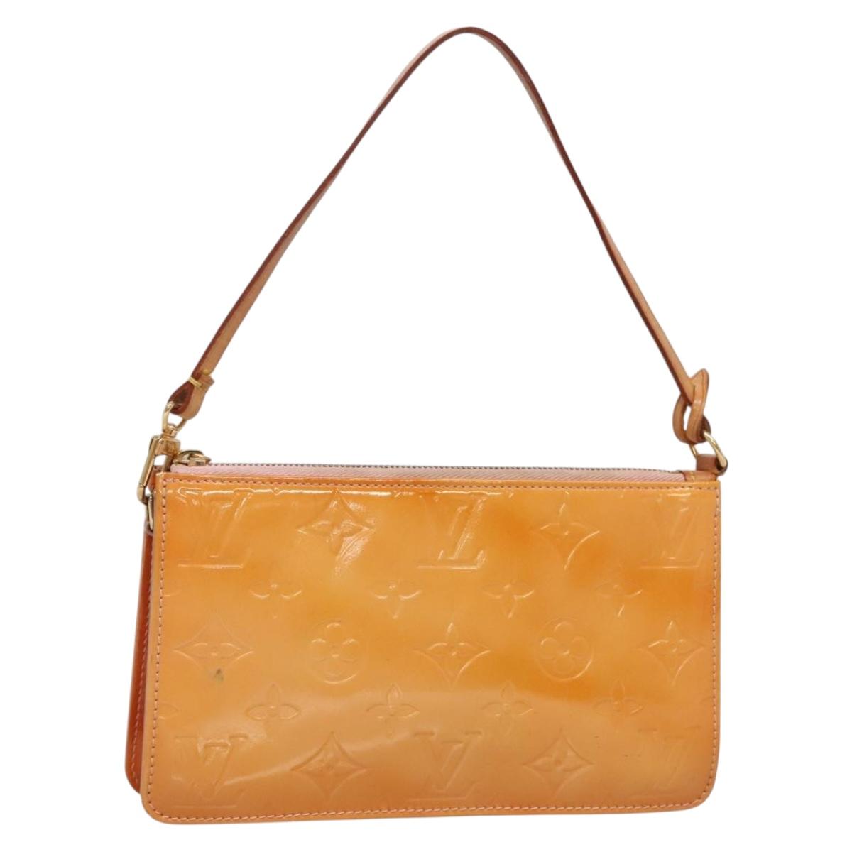 LOUIS VUITTON Vernis Lexington Pouch Marshmallow Pink M91057 LV Auth ep9560