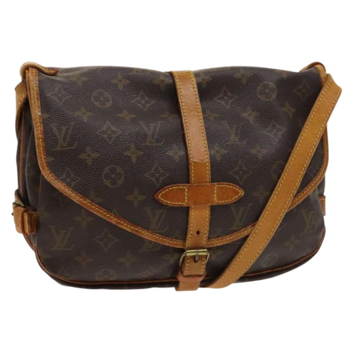 LOUIS VUITTON Monogram Saumur 30 Shoulder Bag M42256 LV Auth ep9592