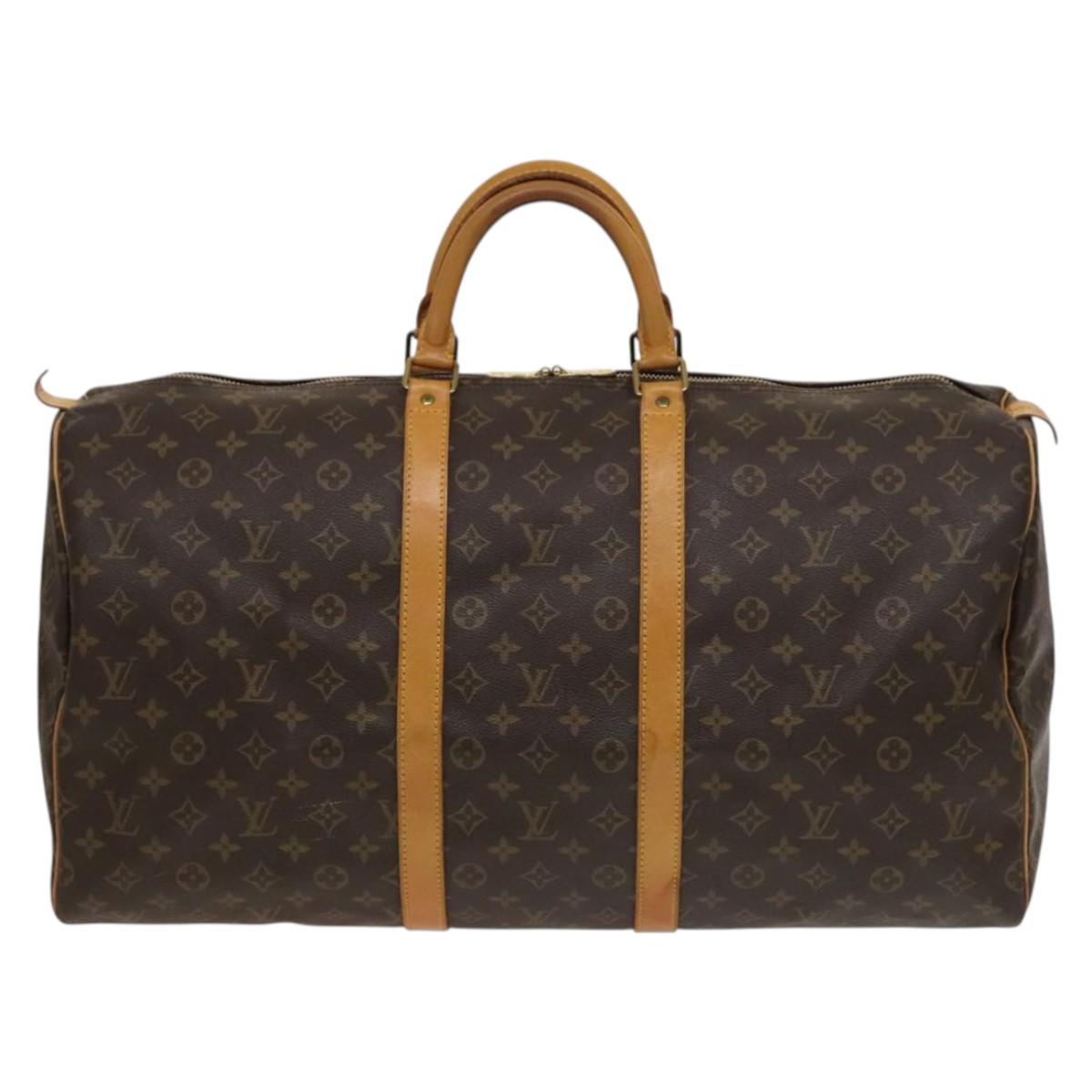 LOUIS VUITTON Monogram Keepall 55 Boston Bag M41424 LV Auth ep9657