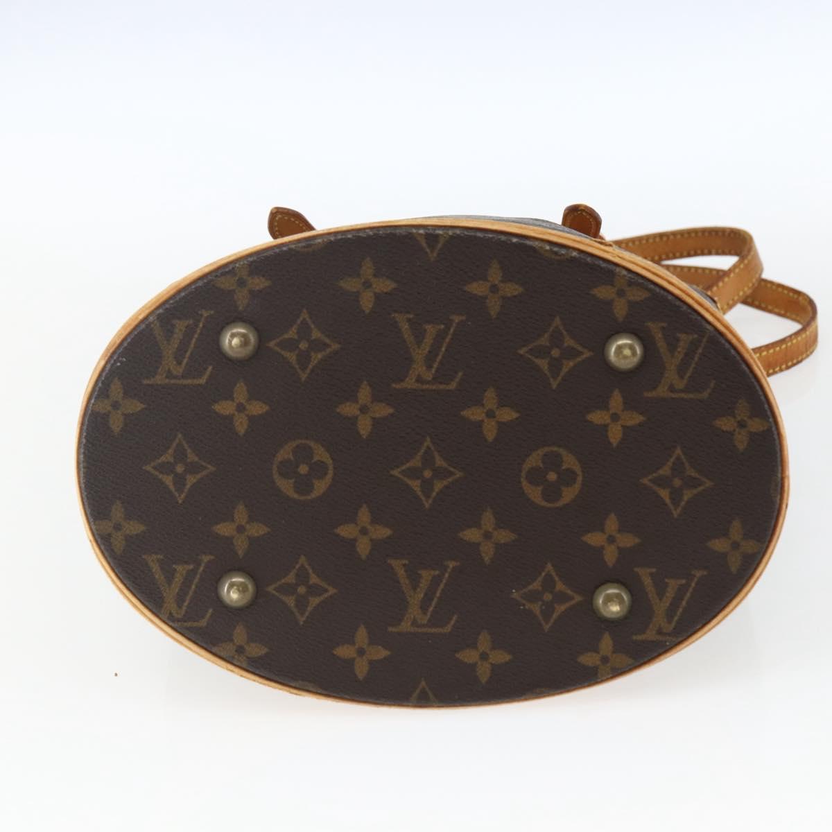 LOUIS VUITTON Monogram Bucket PM Shoulder Bag M42238 LV Auth ep9673