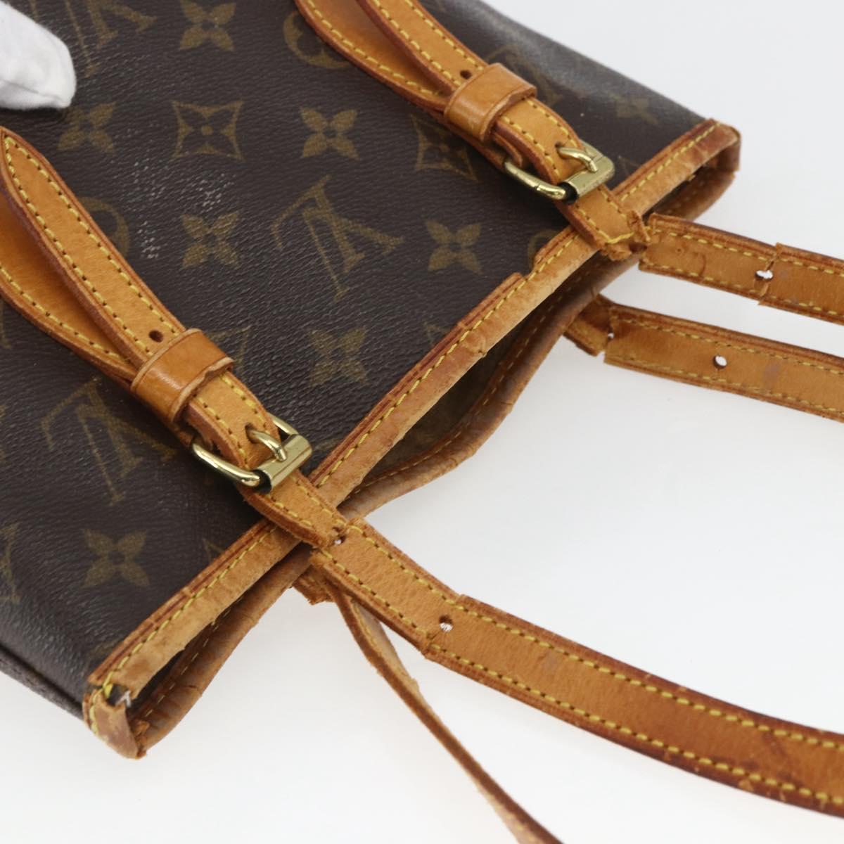 LOUIS VUITTON Monogram Bucket PM Shoulder Bag M42238 LV Auth ep9673