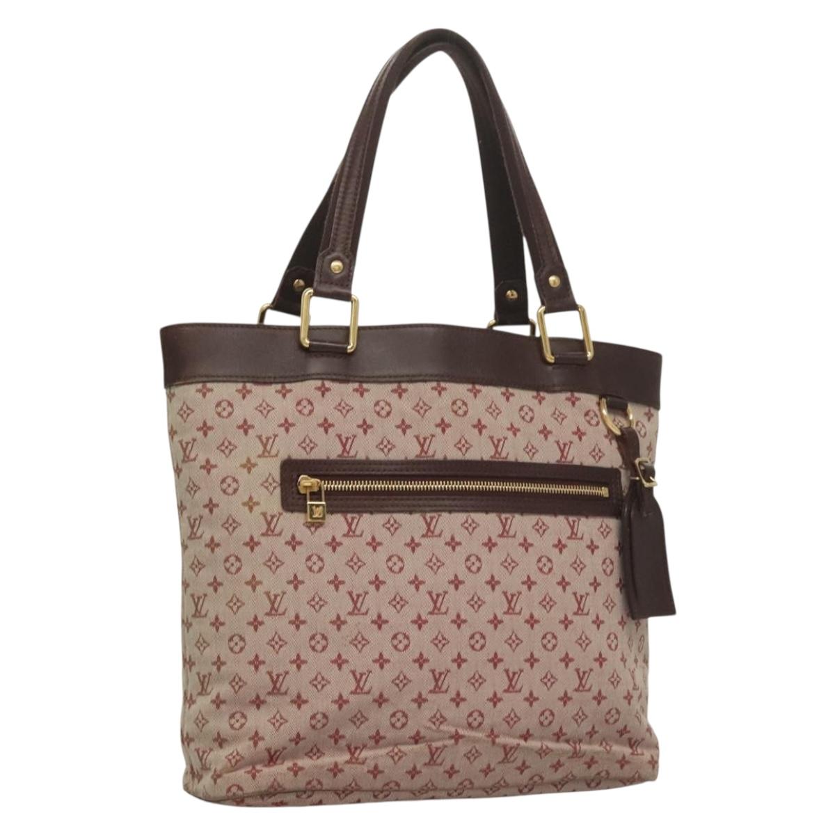 LOUIS VUITTON Monogram Mini Lucille GM Tote Bag Red M92677 LV Auth ep9678