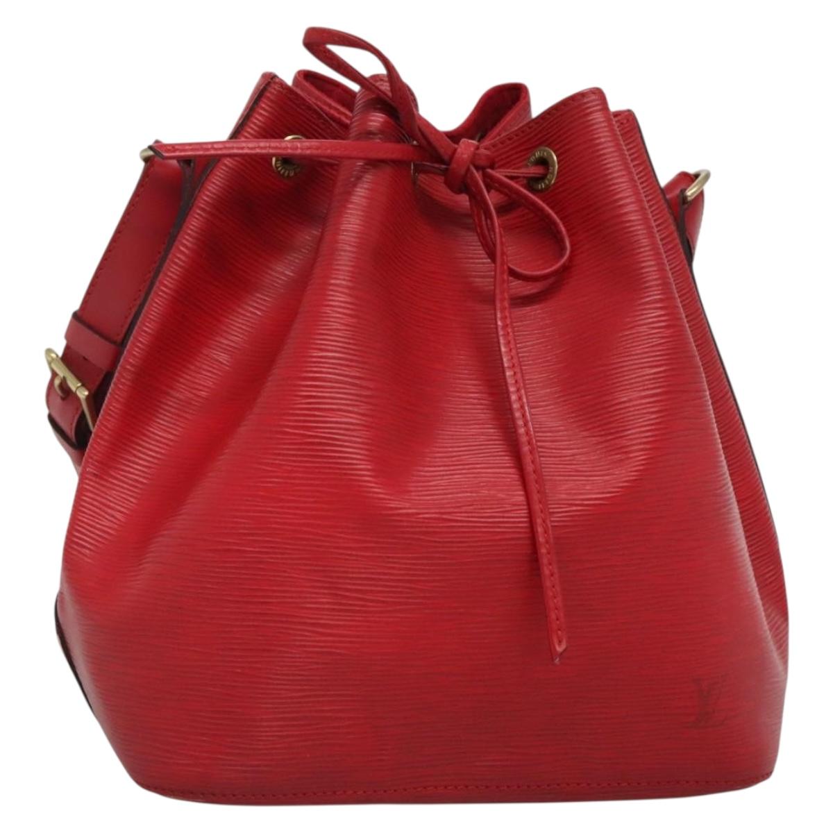 LOUIS VUITTON Epi Petit Noe Shoulder Bag Red M44107 LV Auth ep9695