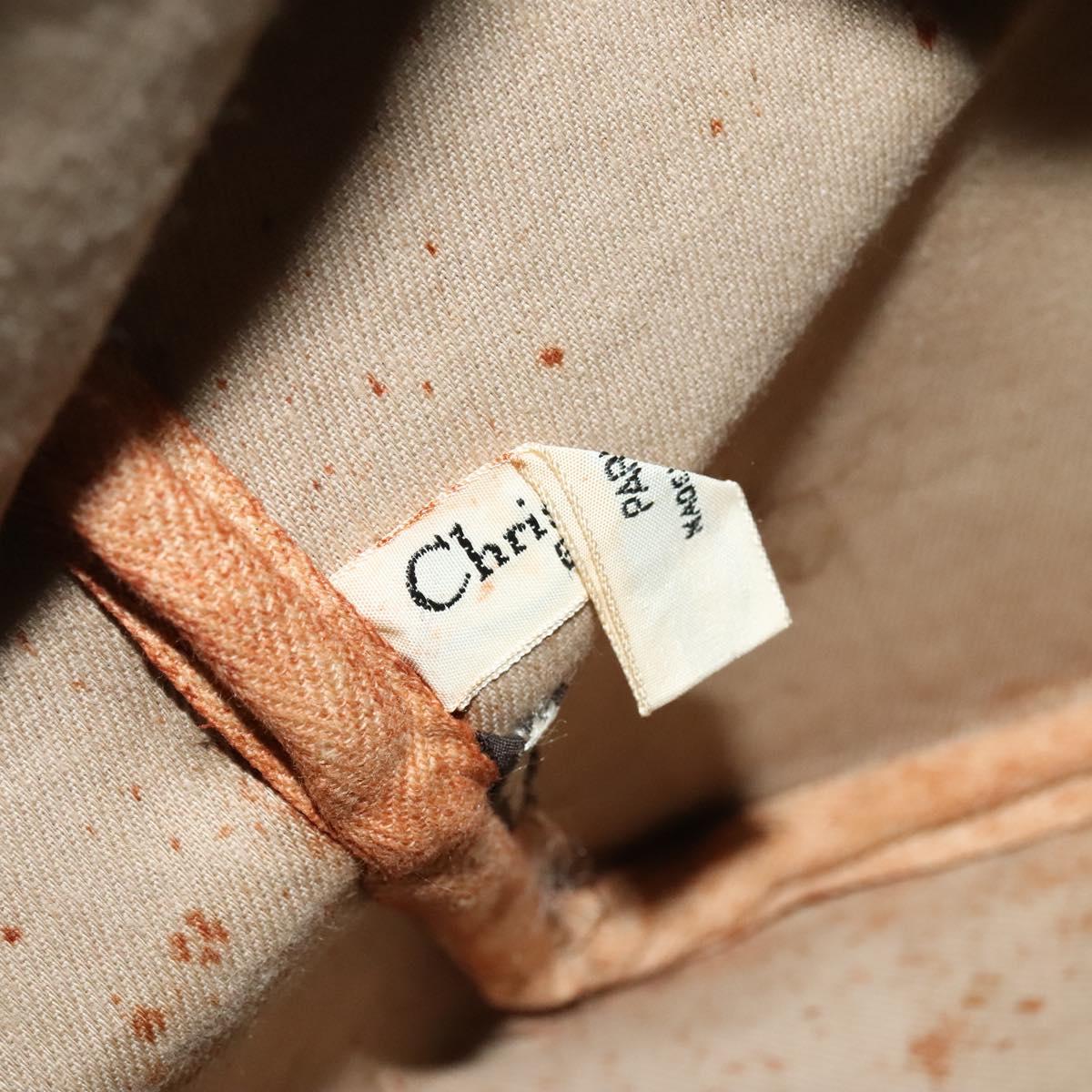 Christian Dior Trotter Canvas Boston Bag Navy Silver Auth ep9707