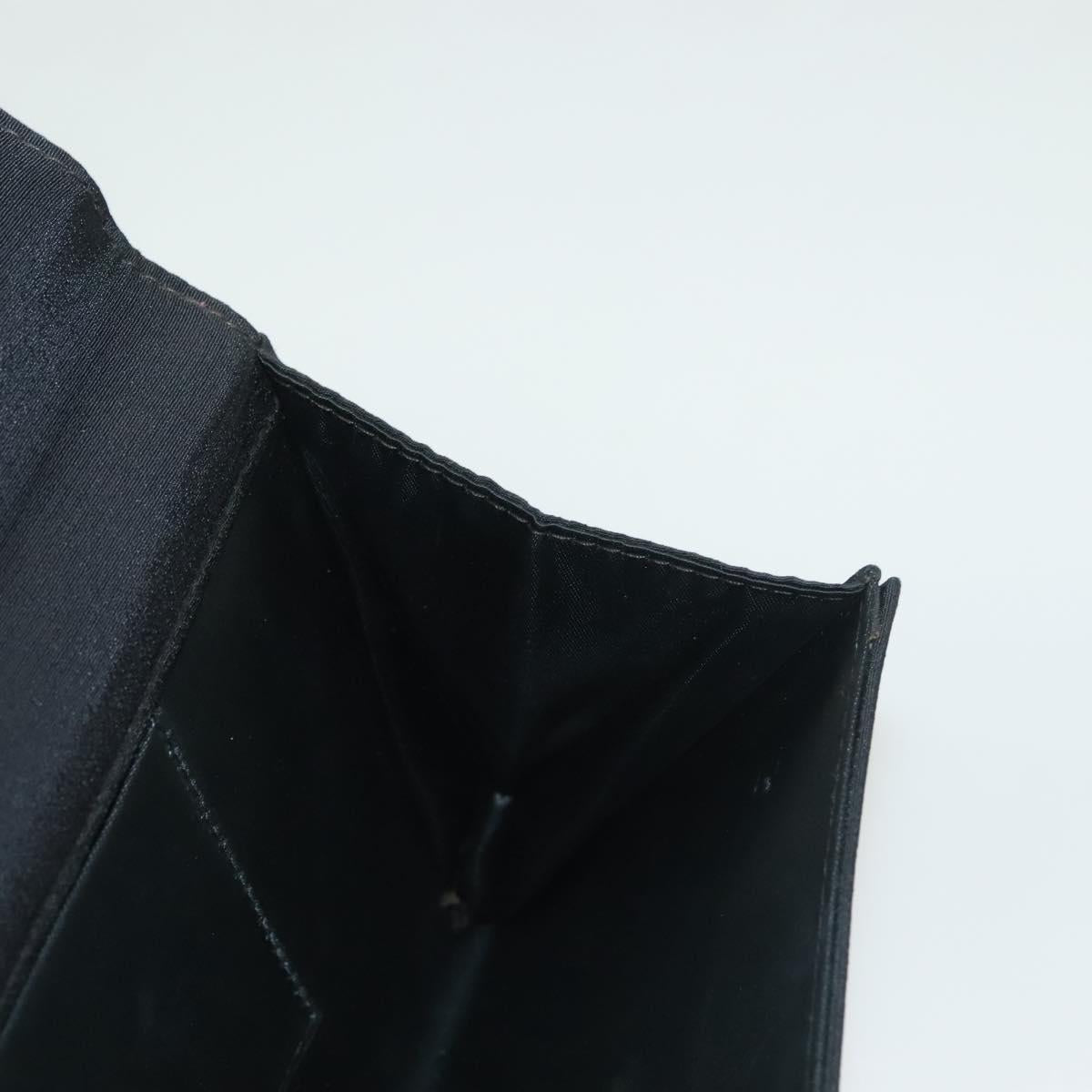 GUCCI Clutch Bag Nylon Black Gold Auth ep9712