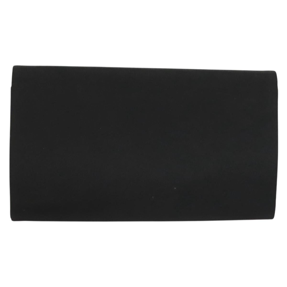 GUCCI Clutch Bag Nylon Black Gold Auth ep9712