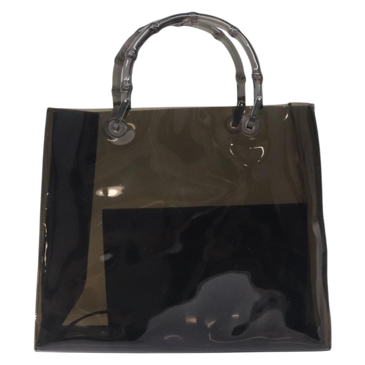GUCCI Bamboo Hand Bag Vinyl Brown 002 1013 1011 Auth ep9723