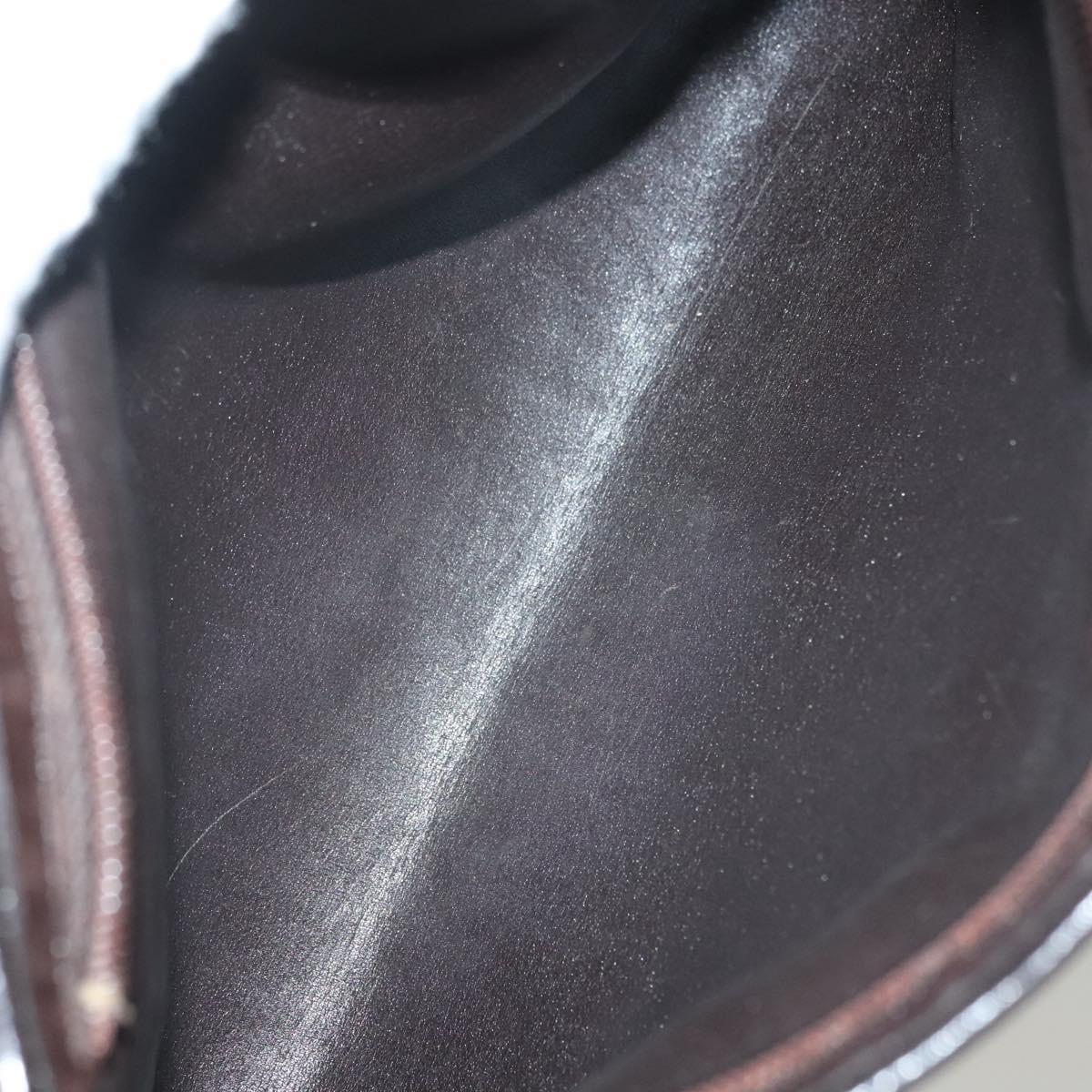 Christian Dior Trotter Canvas Shoulder Bag Brown Gold Auth ep9752