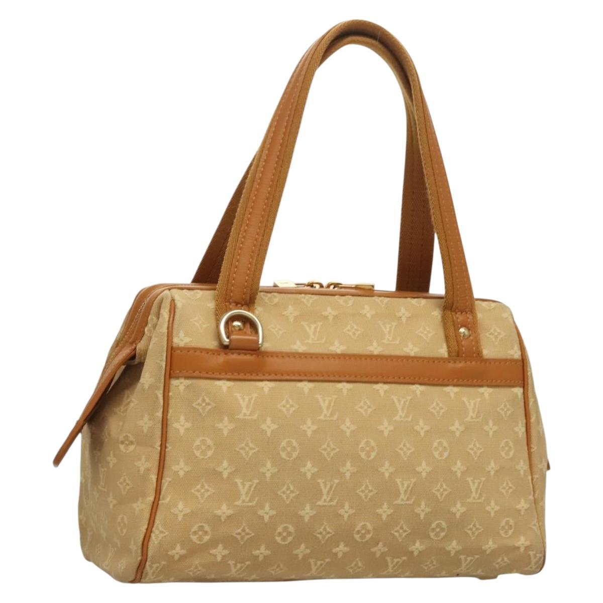 LOUIS VUITTON Monogram Mini Josephine PM Hand Bag Beige M92416 LV Auth ep9764