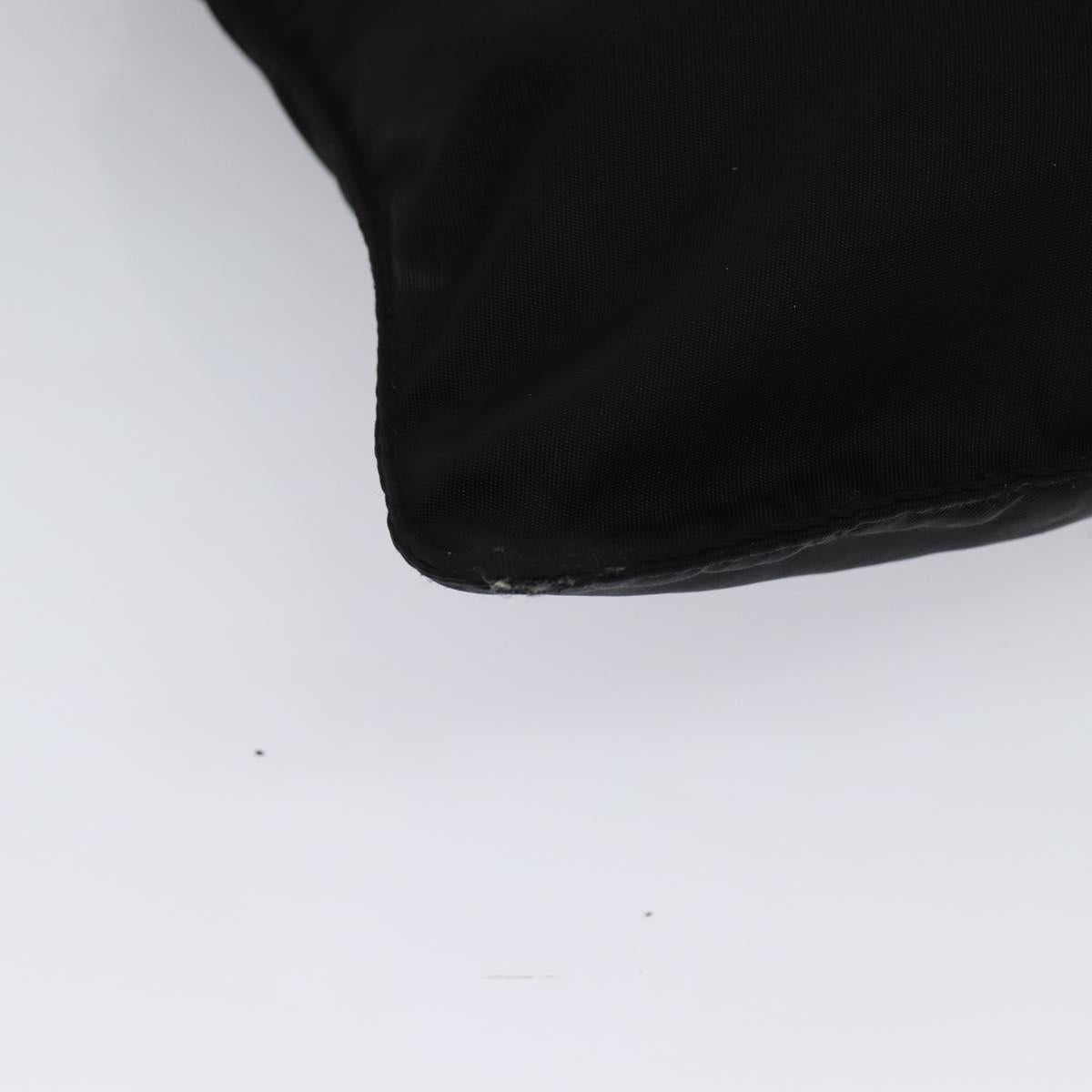 PRADA Shoulder Bag Nylon Black Silver Auth ep9765