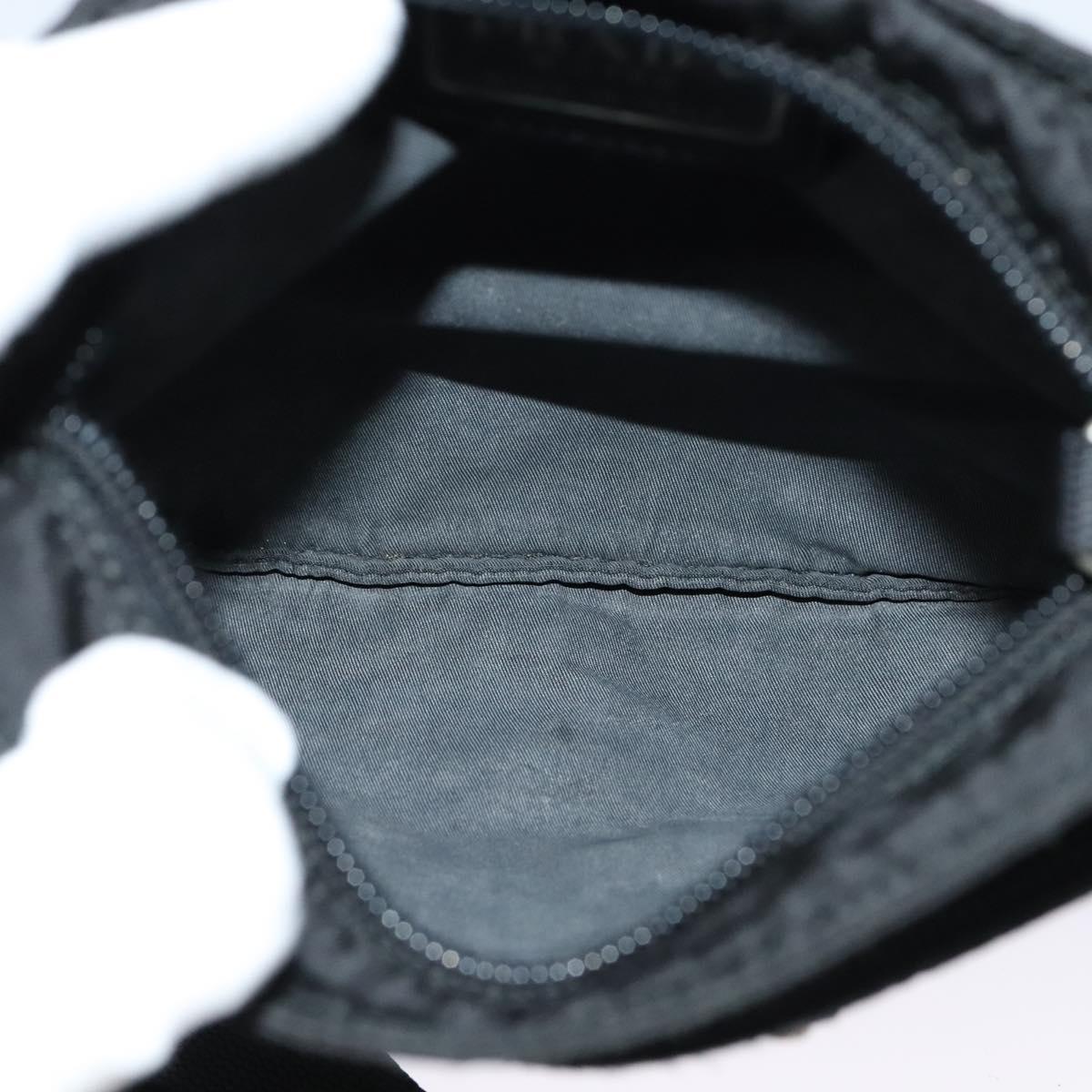 PRADA Shoulder Bag Nylon Black Silver Auth ep9765