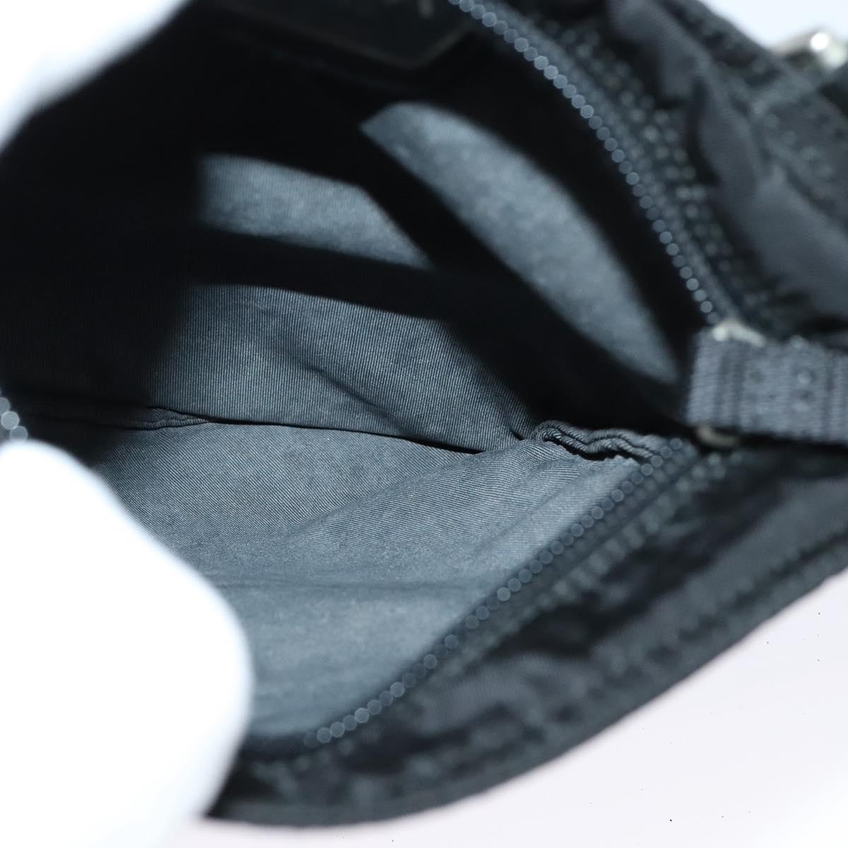 PRADA Shoulder Bag Nylon Black Silver Auth ep9765