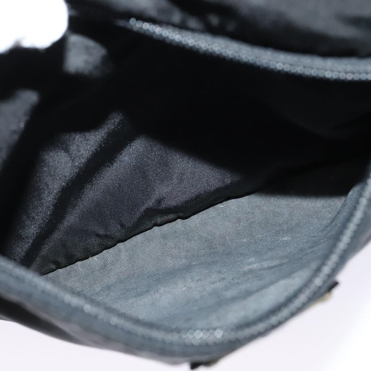 PRADA Shoulder Bag Nylon Black Silver Auth ep9765