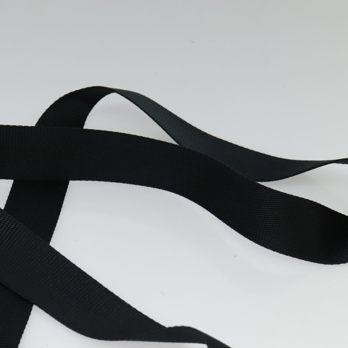 PRADA Shoulder Bag Nylon Black Silver Auth ep9765