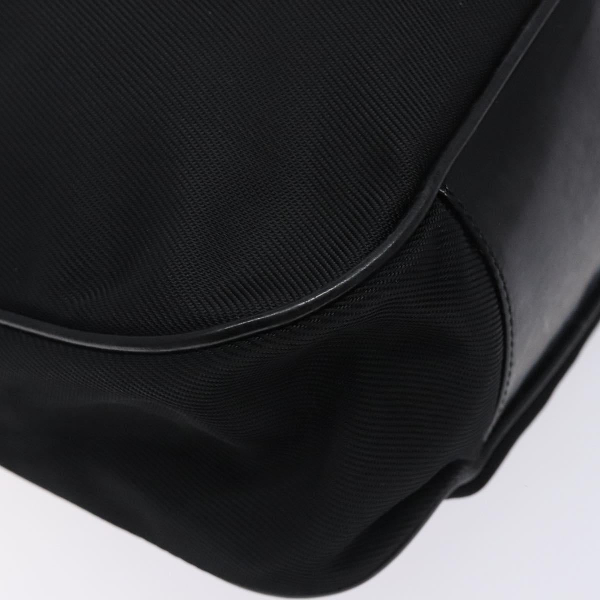 GUCCI Bamboo Hand Bag Nylon Black Silver 001 2123 1577 Auth ep9772