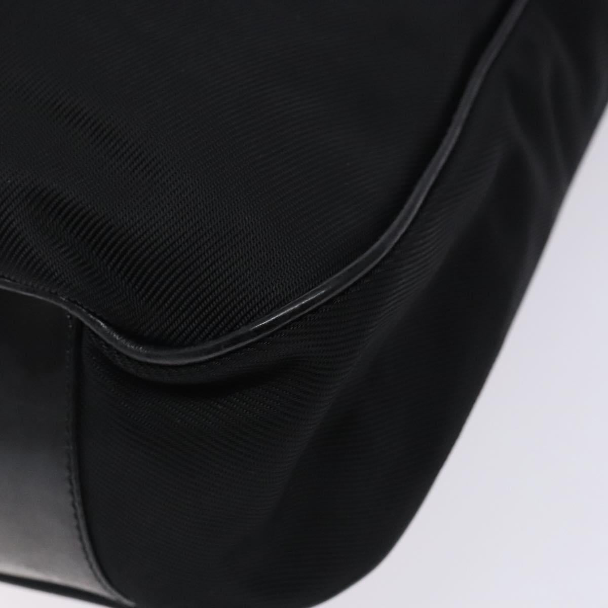 GUCCI Bamboo Hand Bag Nylon Black Silver 001 2123 1577 Auth ep9772