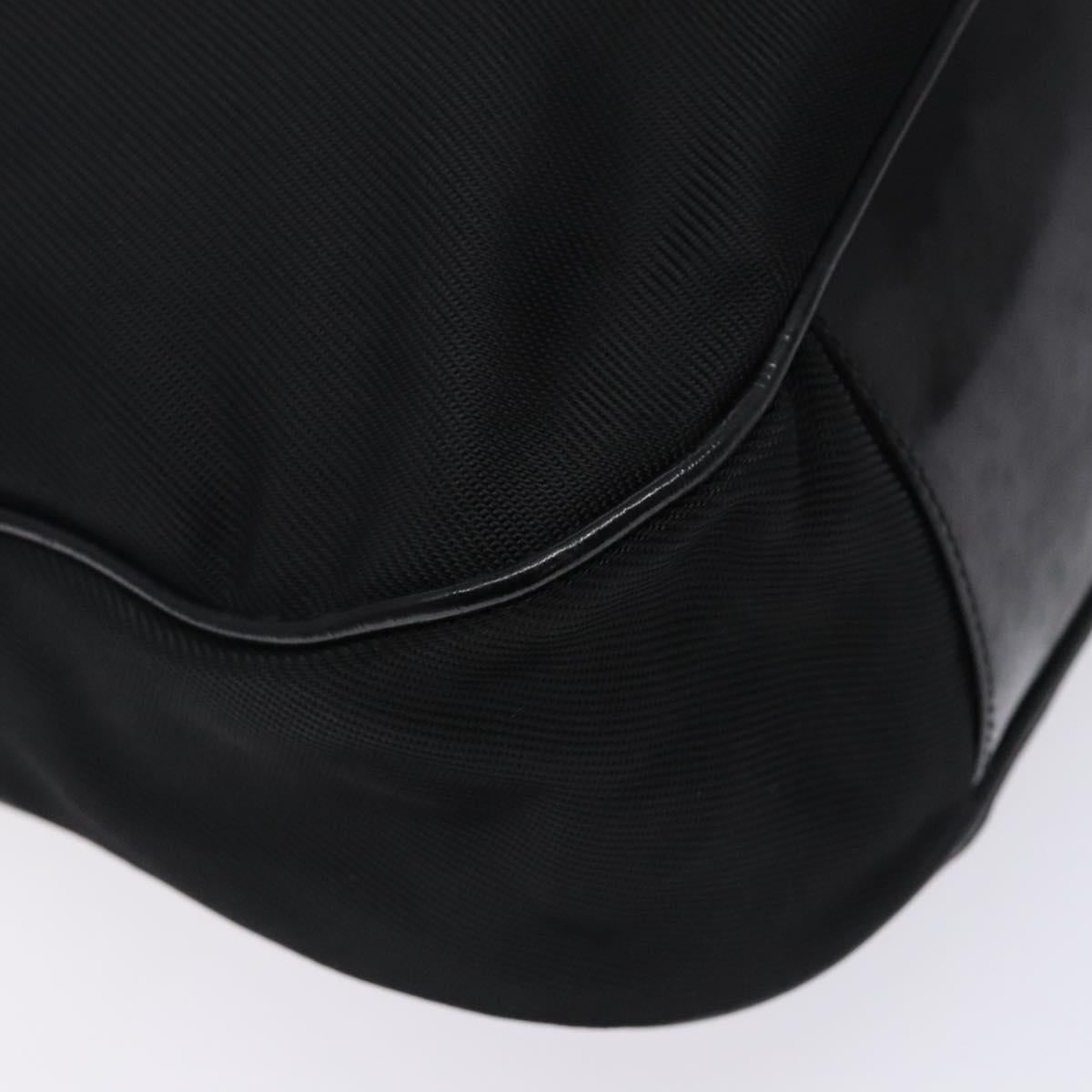 GUCCI Bamboo Hand Bag Nylon Black Silver 001 2123 1577 Auth ep9772