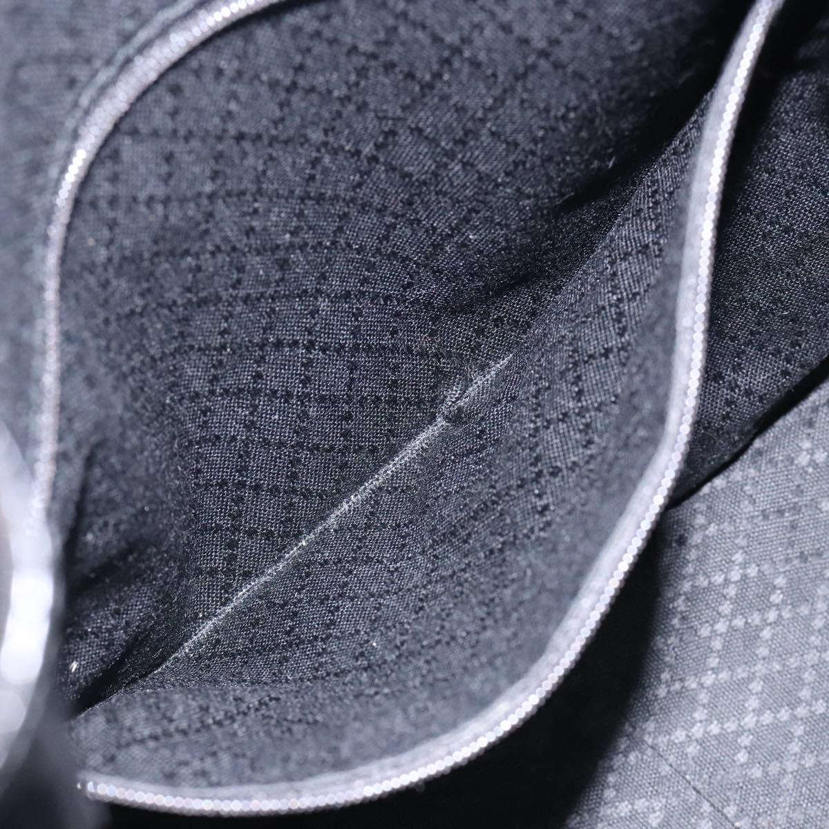 GUCCI Bamboo Hand Bag Nylon Black Silver 001 2123 1577 Auth ep9772