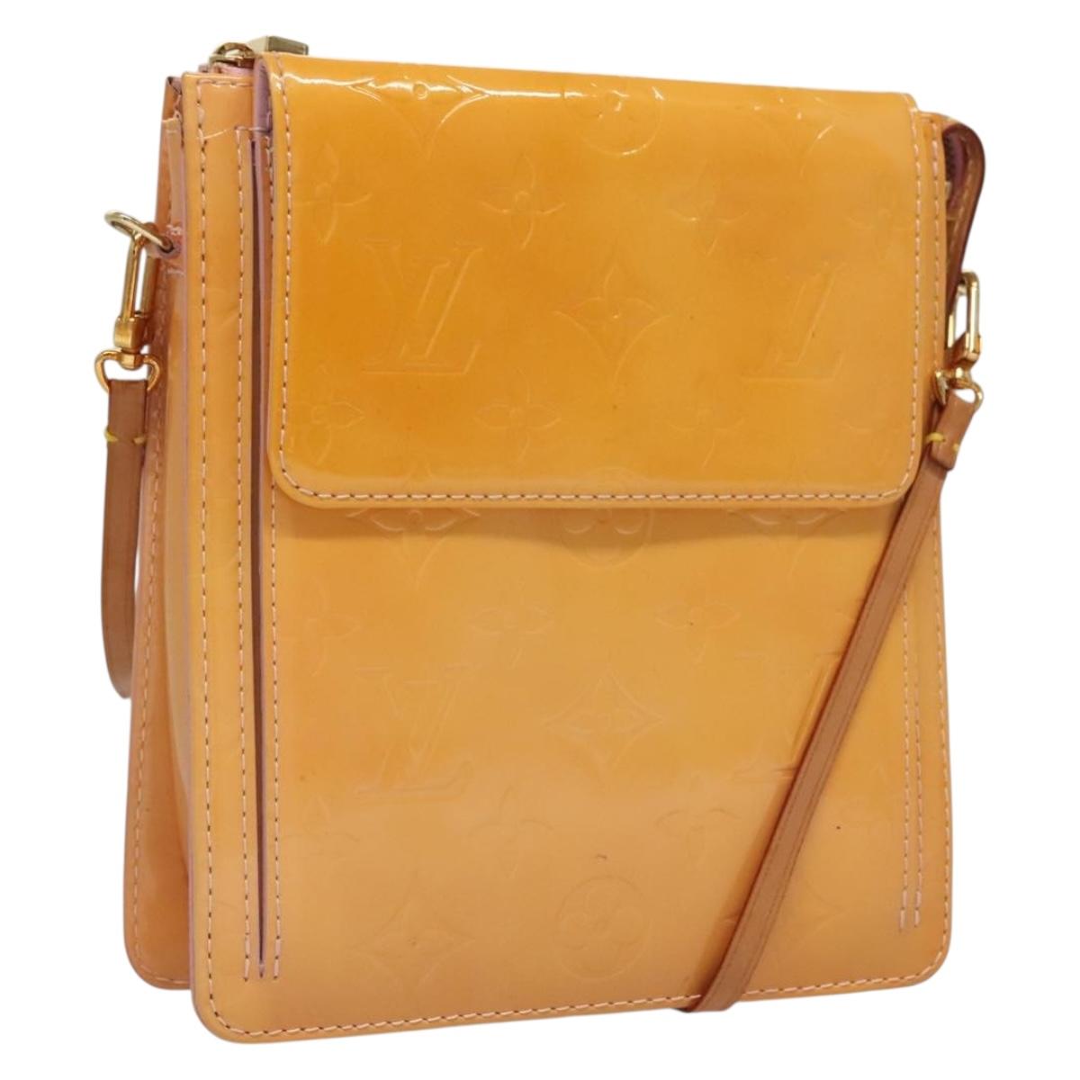 LOUIS VUITTON Monogram Vernis Motto Pouch Marshmallow Pink M91312 Auth ep9785