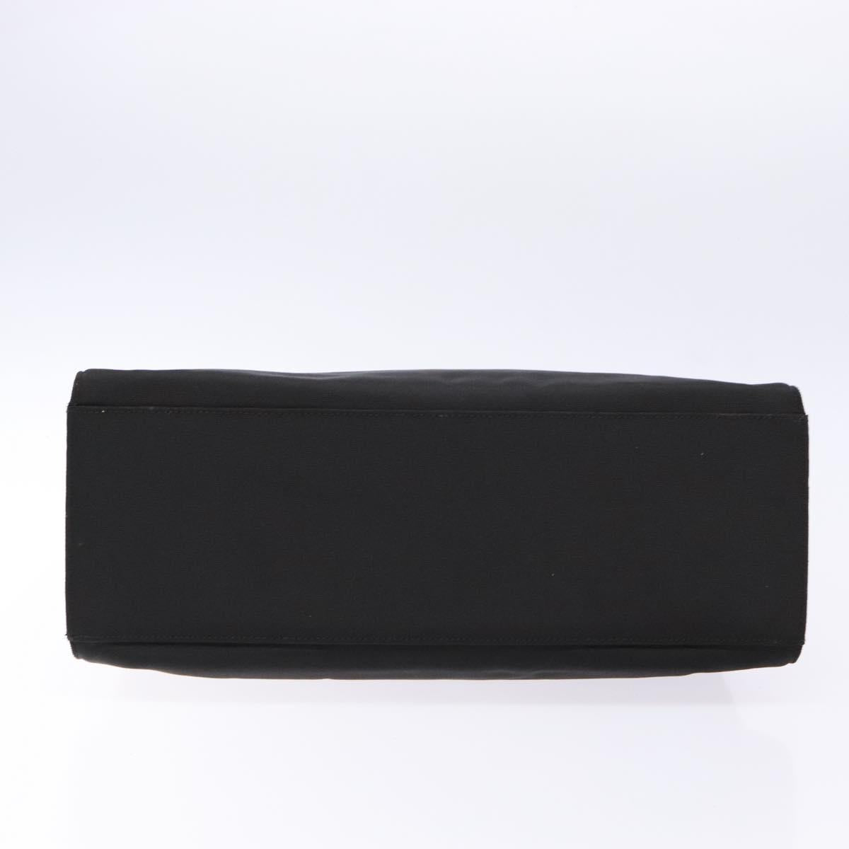 GUCCI Bamboo Hand Bag Nylon Black Silver 002 1010 Auth ep9789