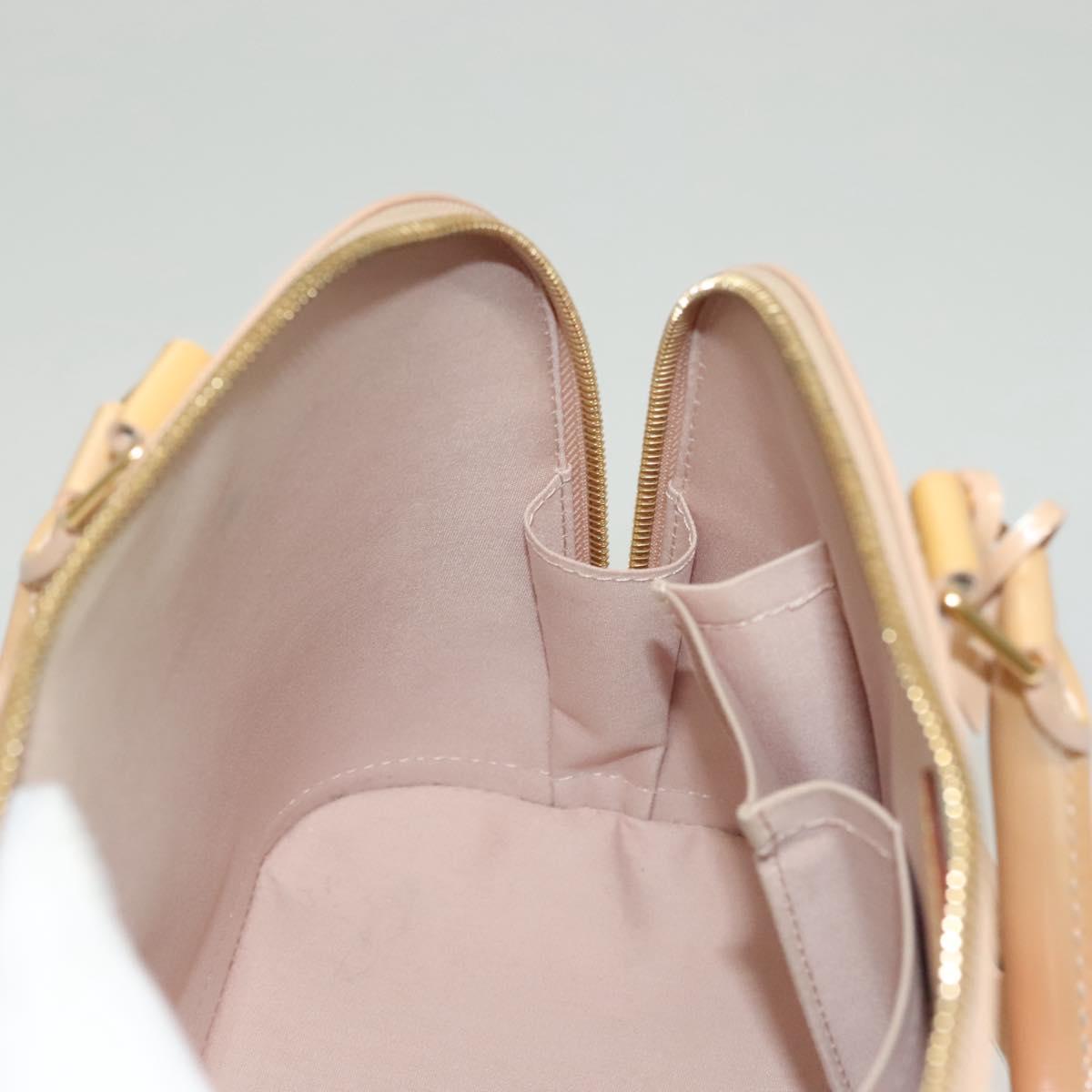 LOUIS VUITTON Vernis Alma PM Hand Bag 2way Rose flow lantern M90170 Auth ep9845