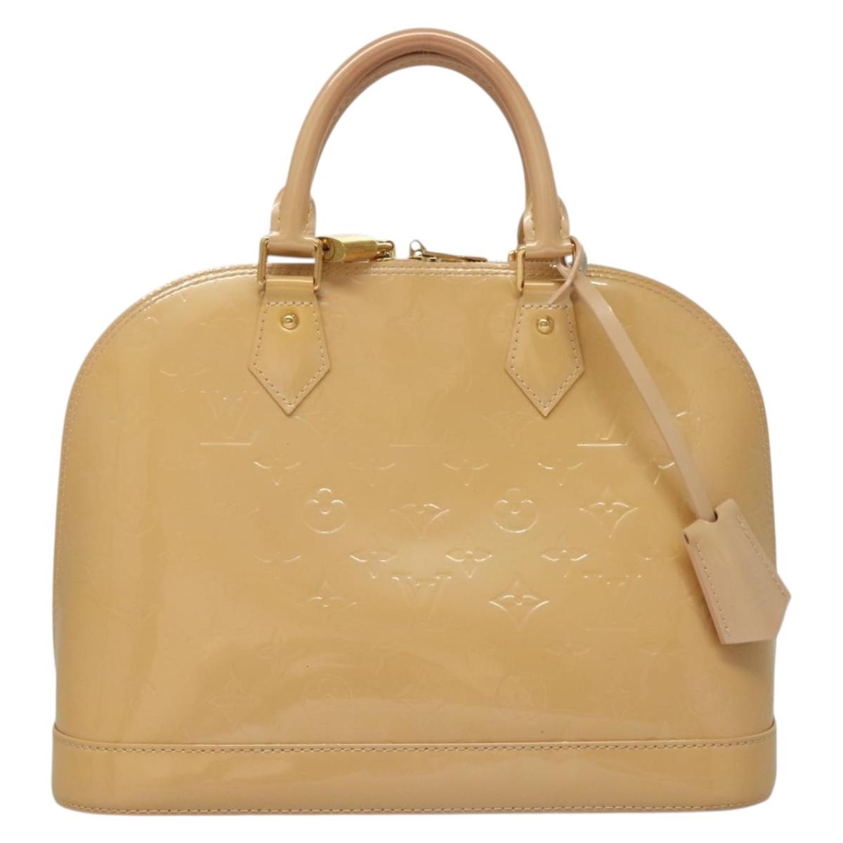 LOUIS VUITTON Vernis Alma PM Hand Bag 2way Rose flow lantern M90170 Auth ep9845