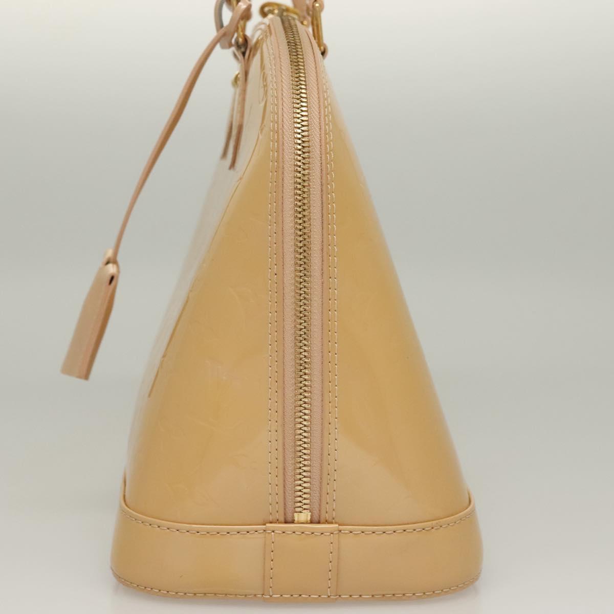 LOUIS VUITTON Vernis Alma PM Hand Bag 2way Rose flow lantern M90170 Auth ep9845