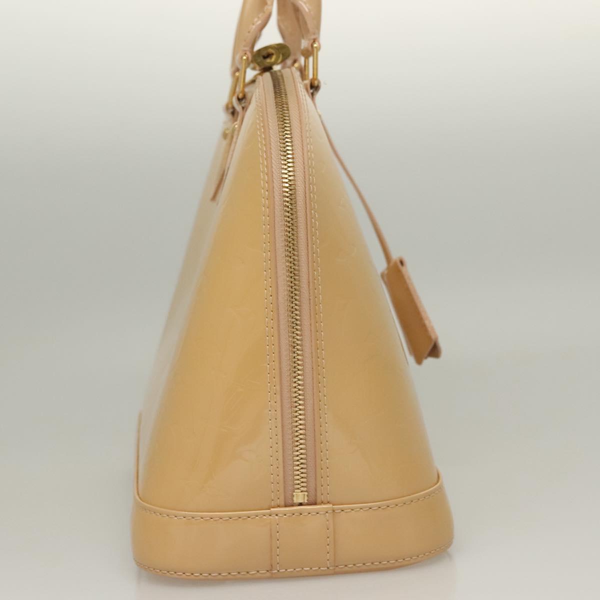 LOUIS VUITTON Vernis Alma PM Hand Bag 2way Rose flow lantern M90170 Auth ep9845