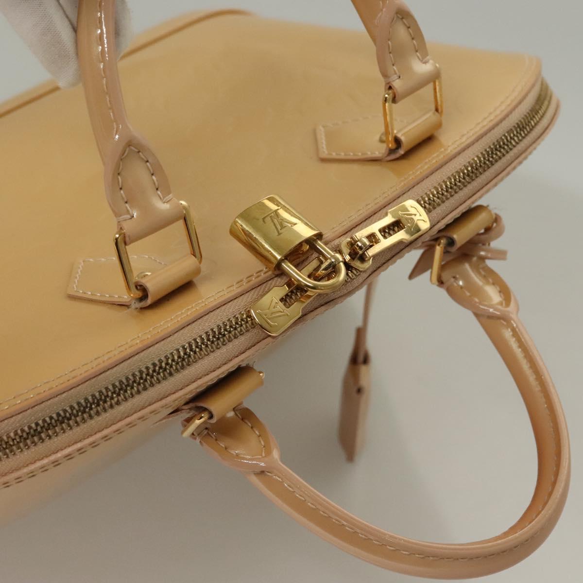 LOUIS VUITTON Vernis Alma PM Hand Bag 2way Rose flow lantern M90170 Auth ep9845