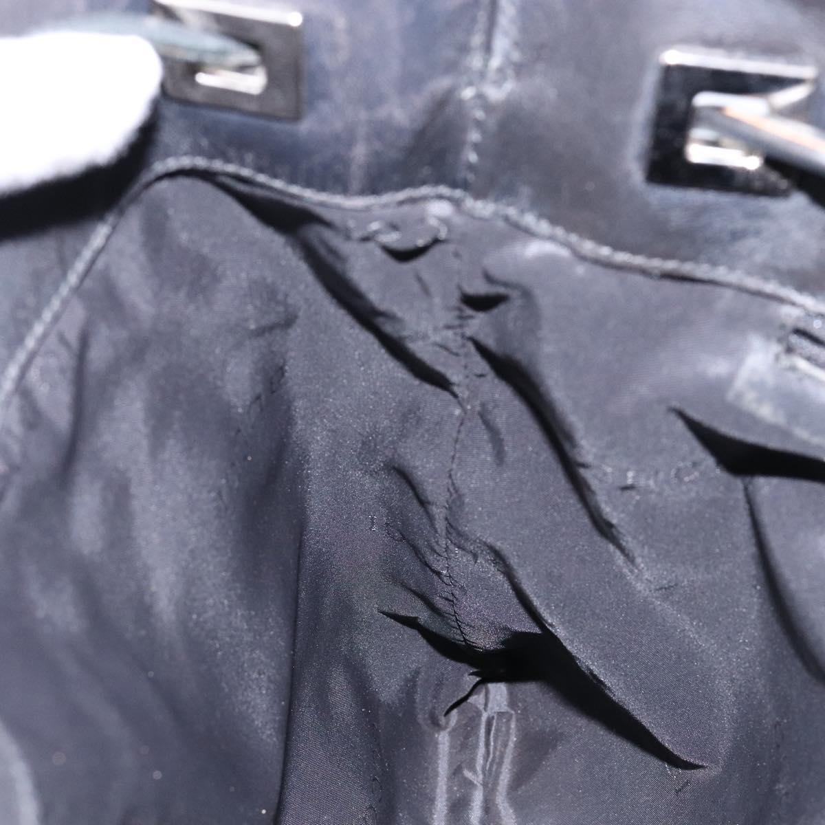 GUCCI Shoulder Bag Canvas Black Silver 001 4021 Auth ep9915