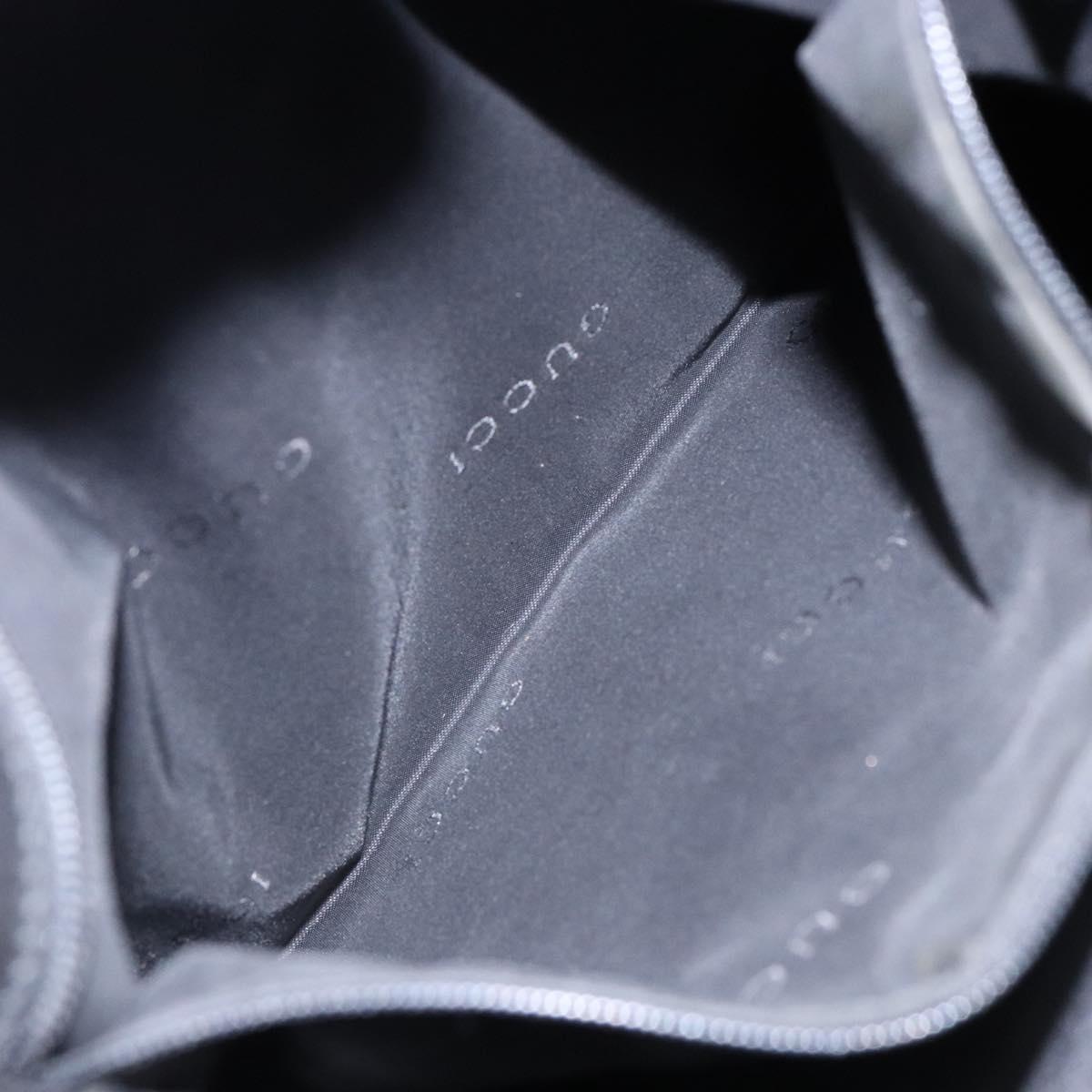 GUCCI Shoulder Bag Canvas Black Silver 001 4021 Auth ep9915