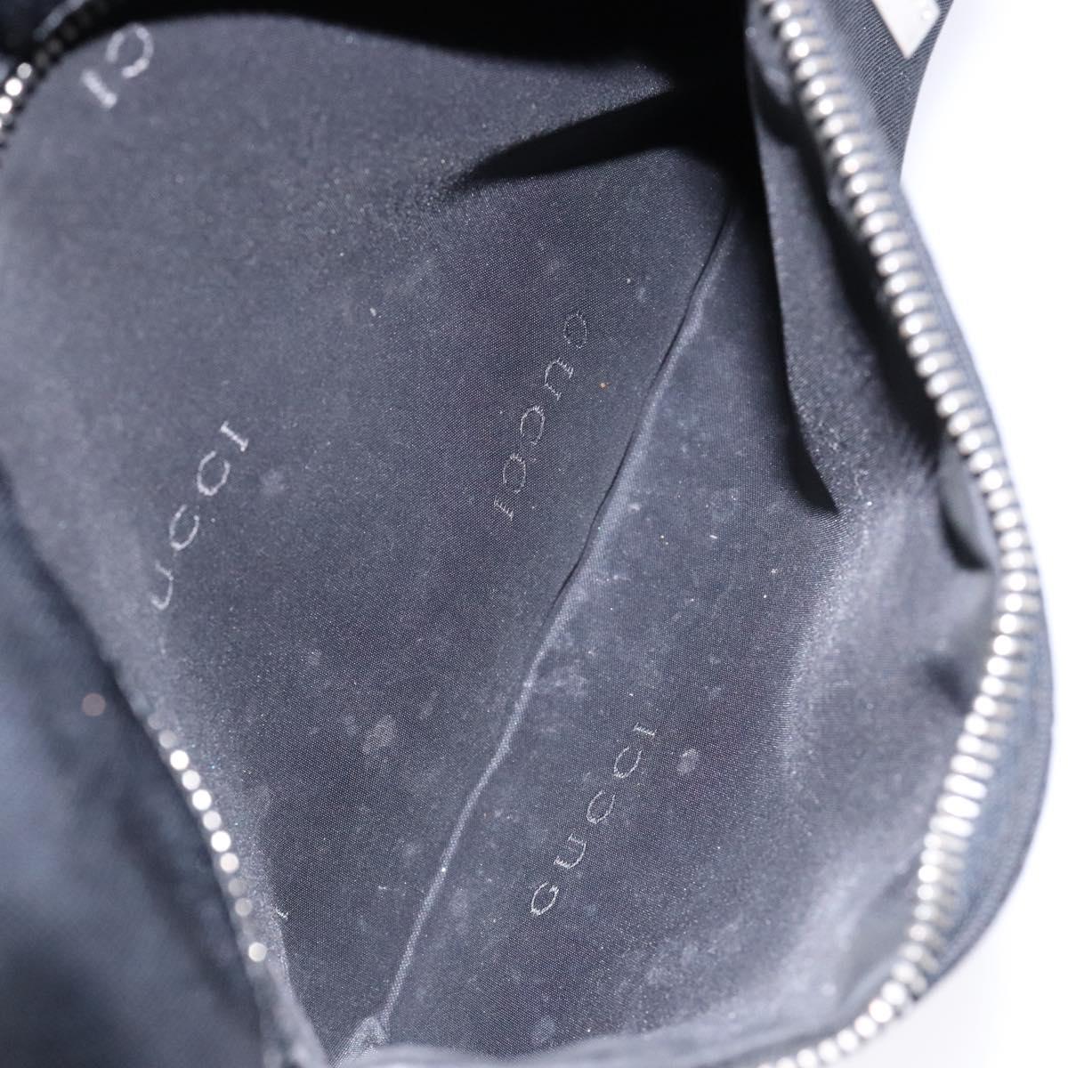 GUCCI Shoulder Bag Canvas Black Silver 001 4021 Auth ep9915