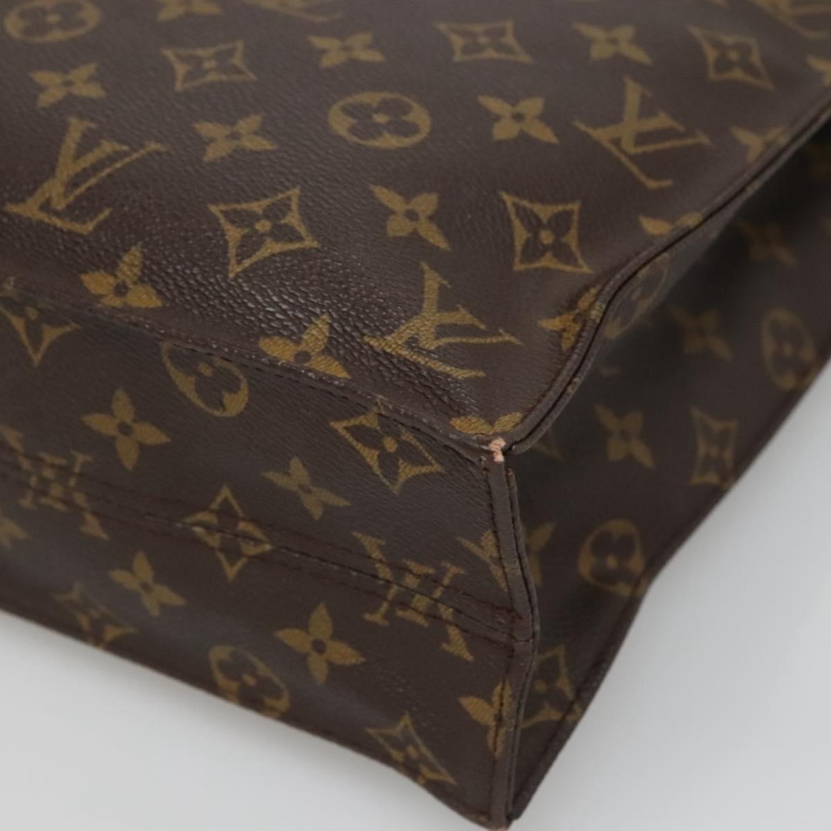 LOUIS VUITTON Monogram Sac Plat Hand Bag M51140 LV Auth ep9919