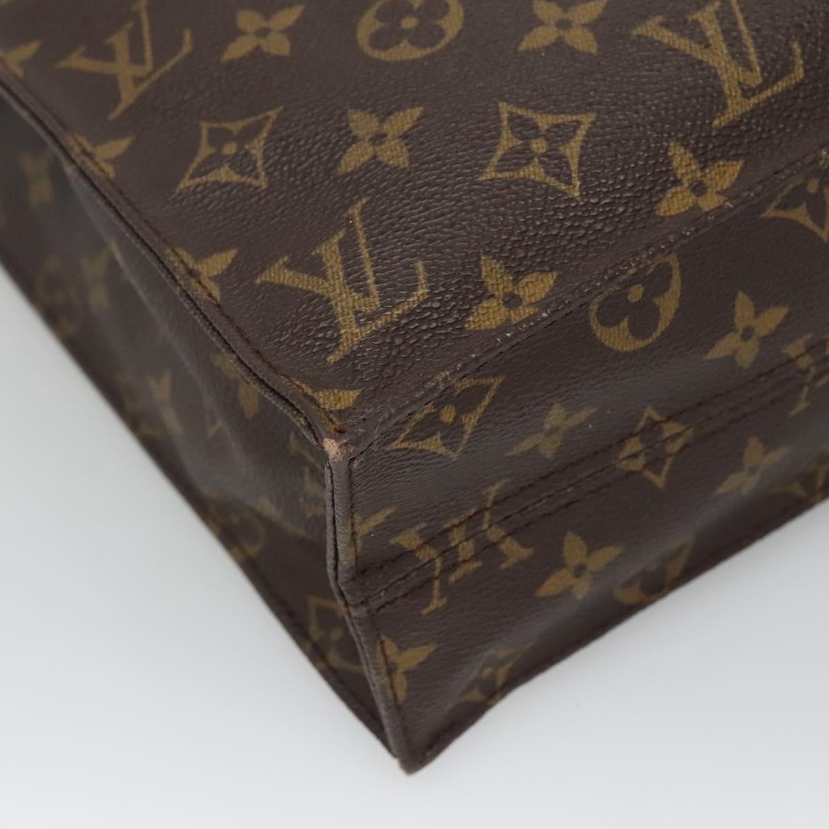 LOUIS VUITTON Monogram Sac Plat Hand Bag M51140 LV Auth ep9919