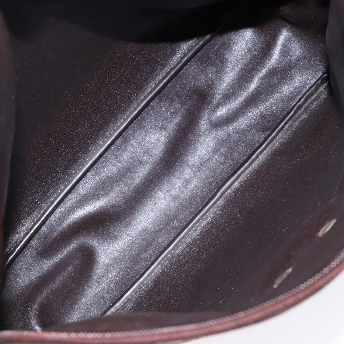 Christian Dior Trotter Canvas Shoulder Bag Brown Gold Auth ep9928