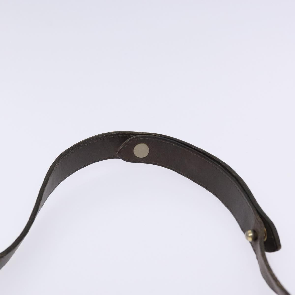 Christian Dior Trotter Canvas Shoulder Bag Brown Gold Auth ep9928