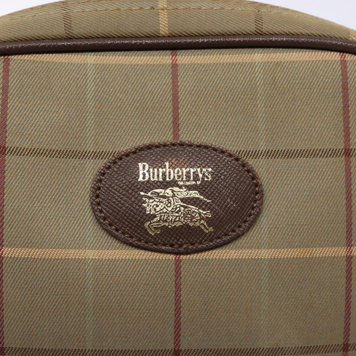 Burberrys Nova Check Shoulder Bag Canvas Beige Gold Auth ep9949