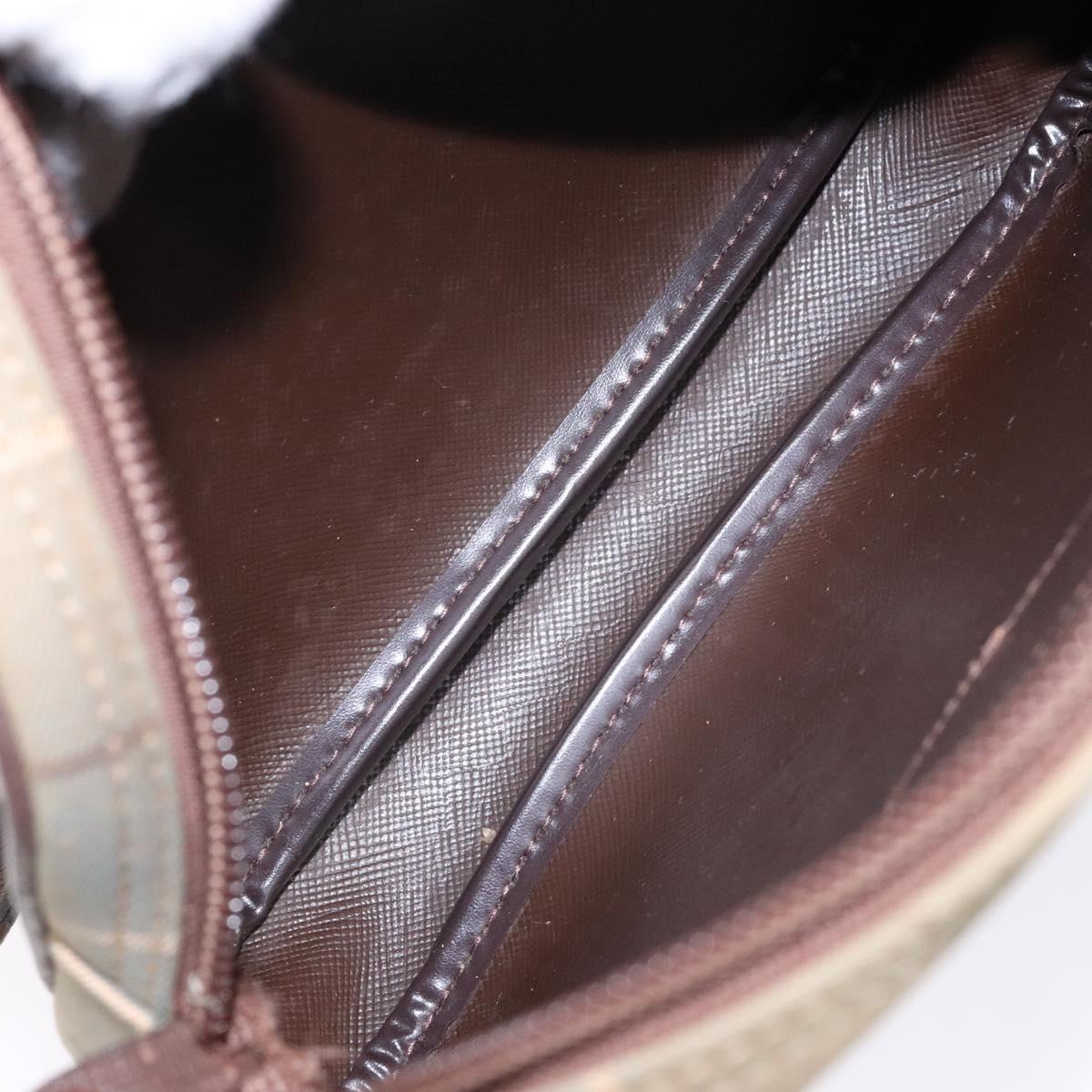 Burberrys Nova Check Shoulder Bag Canvas Beige Gold Auth ep9949