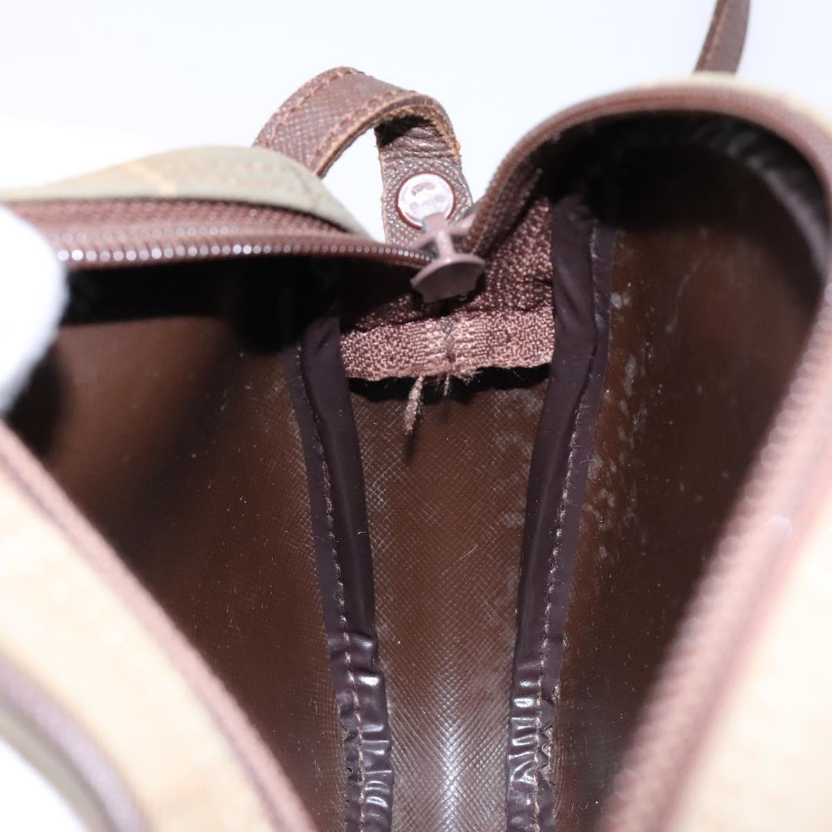 Burberrys Nova Check Shoulder Bag Canvas Beige Gold Auth ep9949