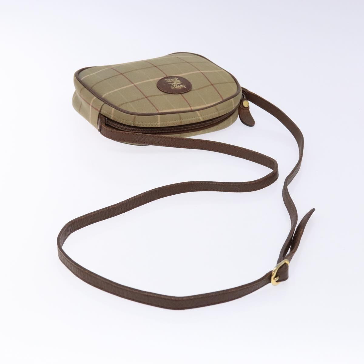 Burberrys Nova Check Shoulder Bag Canvas Beige Gold Auth ep9949