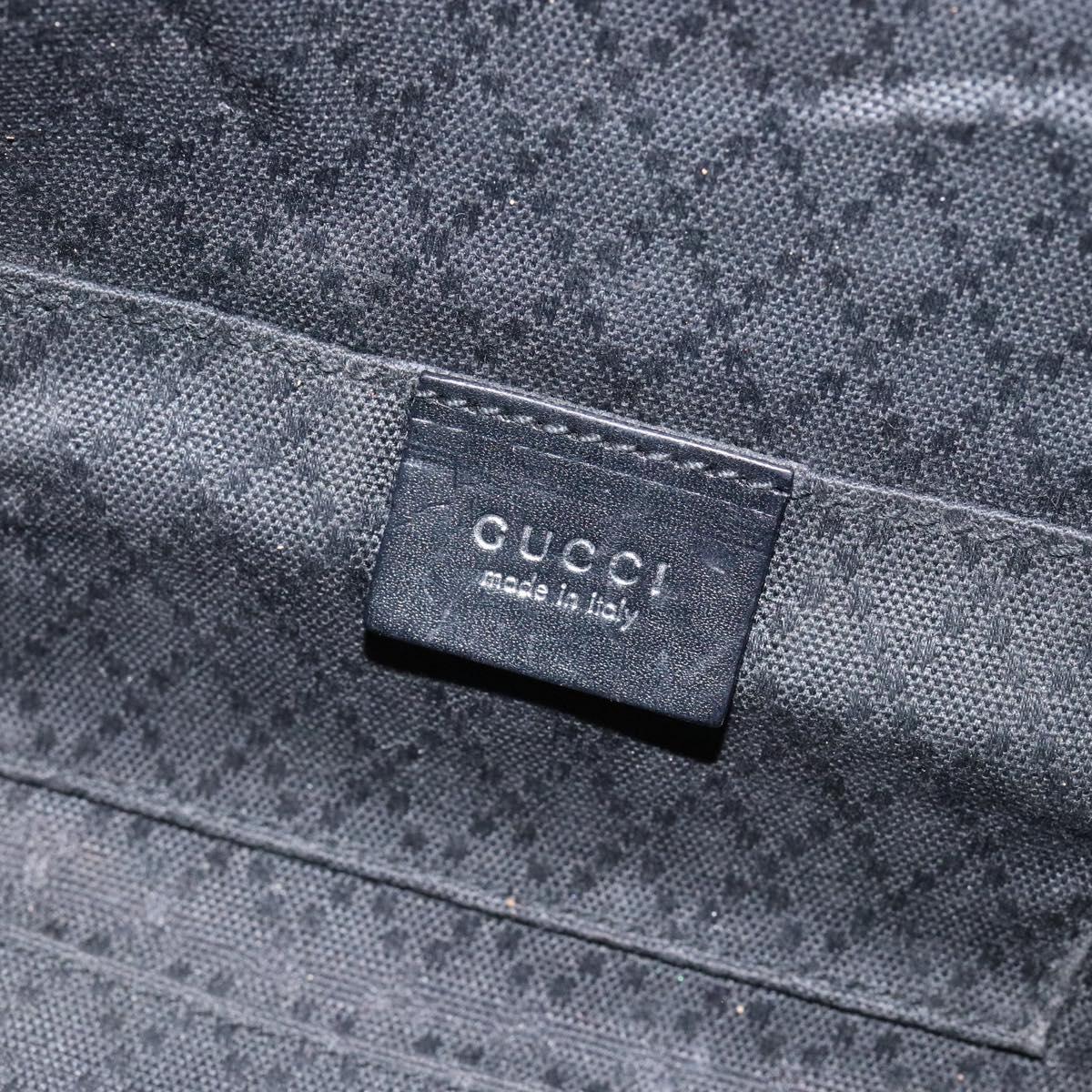 GUCCI Shoulder Bag Canvas Black Silver 000 0602 Auth ep9962