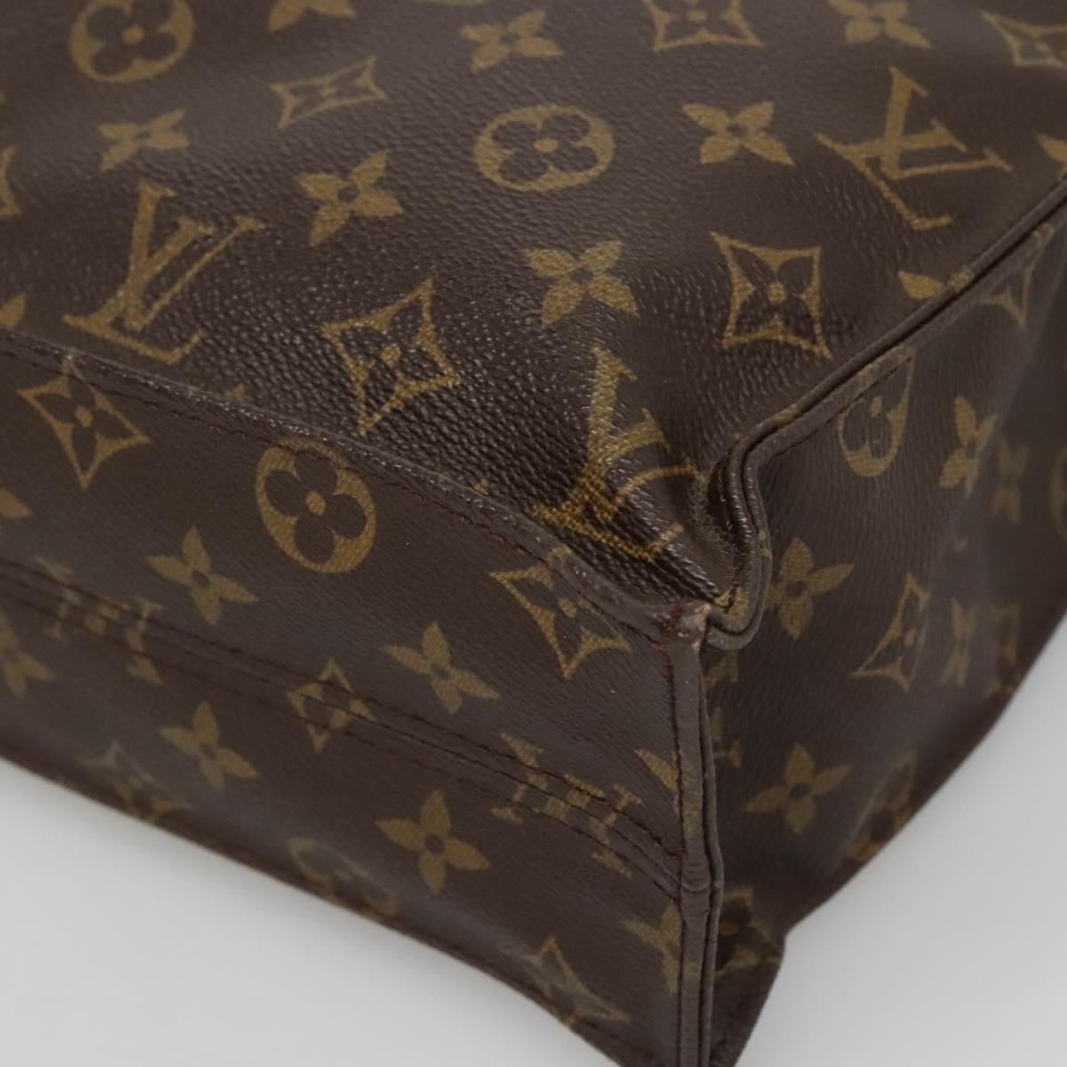 LOUIS VUITTON Monogram Sac Plat Hand Bag M51140 LV Auth ep9969