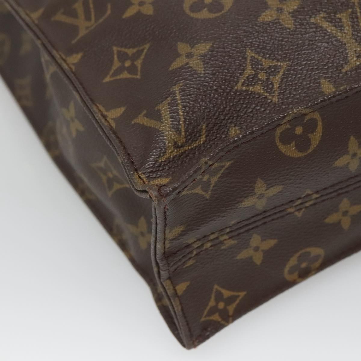 LOUIS VUITTON Monogram Sac Plat Hand Bag M51140 LV Auth ep9969